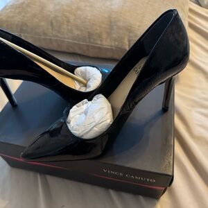 Vince Camuto Glossy Black Heels